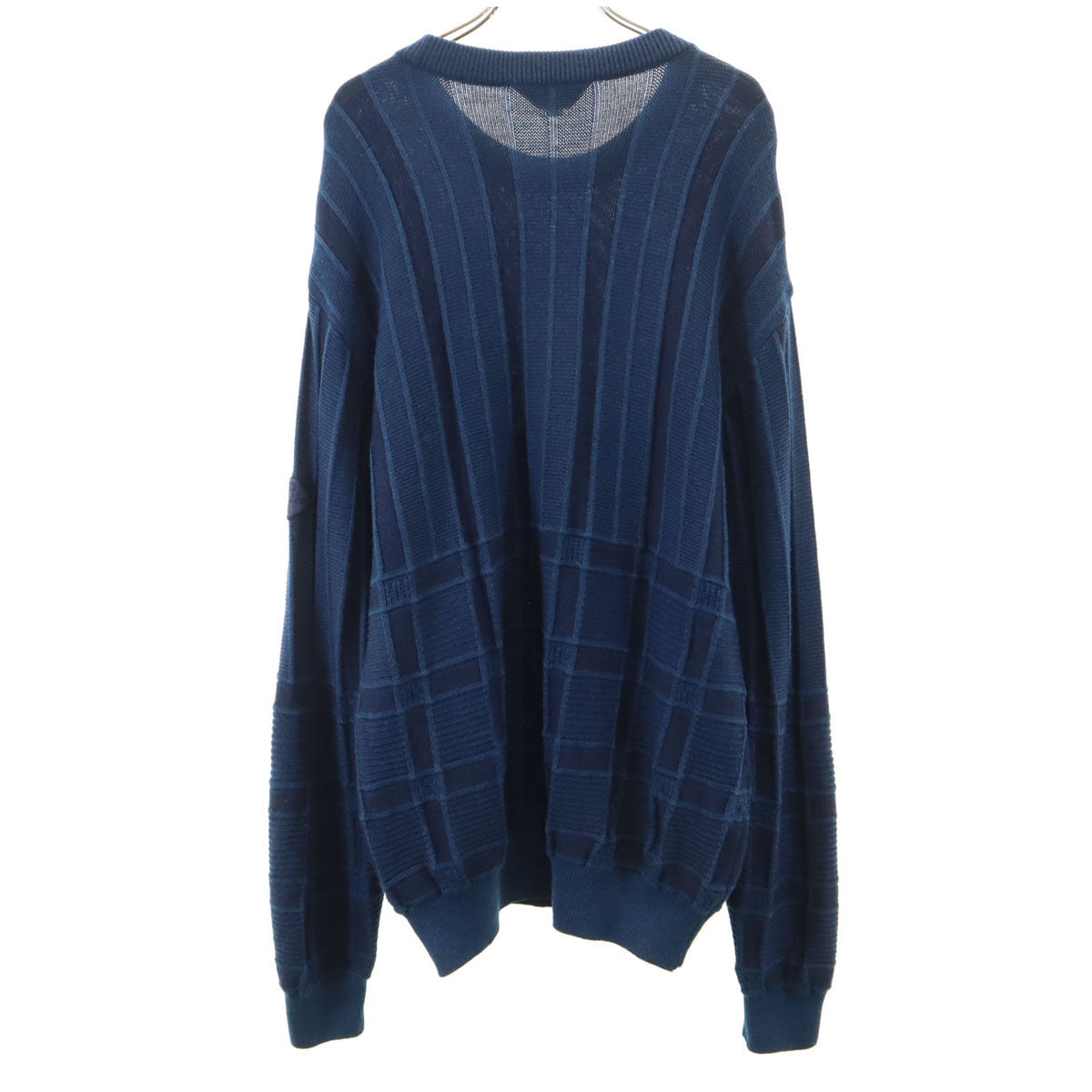 GIVENCHY ジバンシィ 90s 日本製 オールド 総柄 ゴルフ 長袖 セーター L ネイビー ニット メンズ