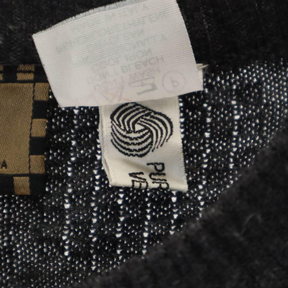 FENDI CLUB フェンディ クラブ 90s イタリア製 オールド ズッカ柄 長袖 セーター 50/M チャコールグレー ニット メンズ