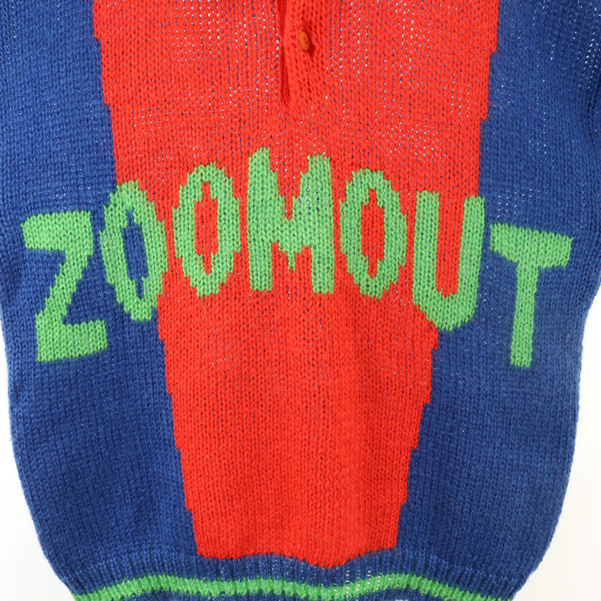 PALIPALI 70s 80s ヴィンテージ ZOOMONT 長袖 ポロ ニット F ブルー セーター レディース