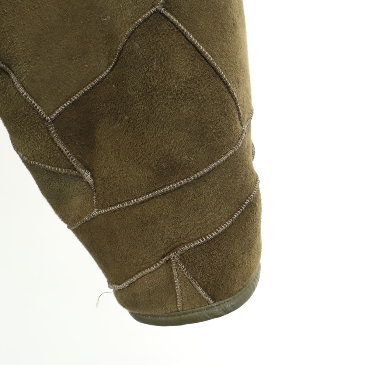 HAI SPORTING GEAR ハイスポーティングギア 80s ヴィンテージ パッチワーク ムートンジャケット M オリーブ系 イッセイミヤケ メンズ