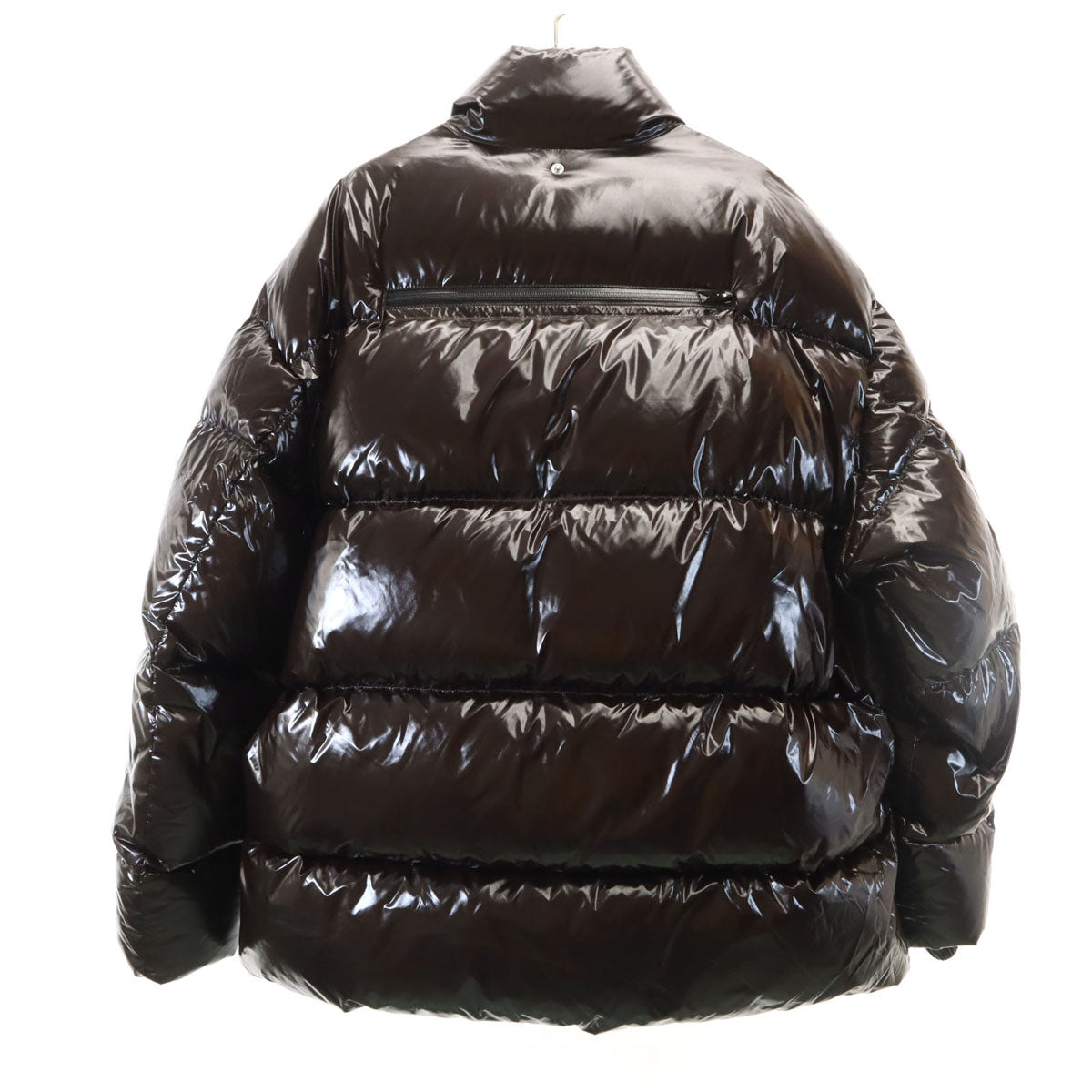 美品 BOTTEGA VENETA ボッテガ ヴェネタ 21AW イタリア製 ライトウエイト シャイニー コーティング ダウンジャケット S ダークブラウン 665999 メンズ