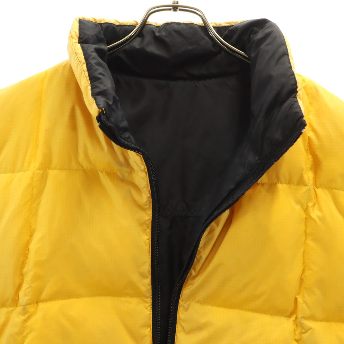 GAP ギャップ リバーシブル ハイブリッド ダウンベスト L 山吹色 ポケッタブル メンズ