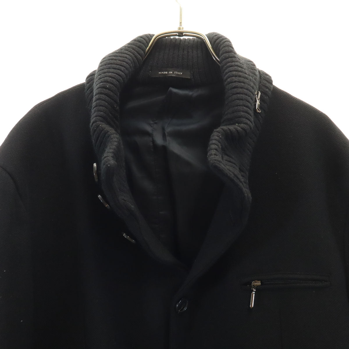 Emporio Armani エンポリオアルマーニ イタリア製 ウールジャケット 56 ブラック ビッグサイズ メンズ