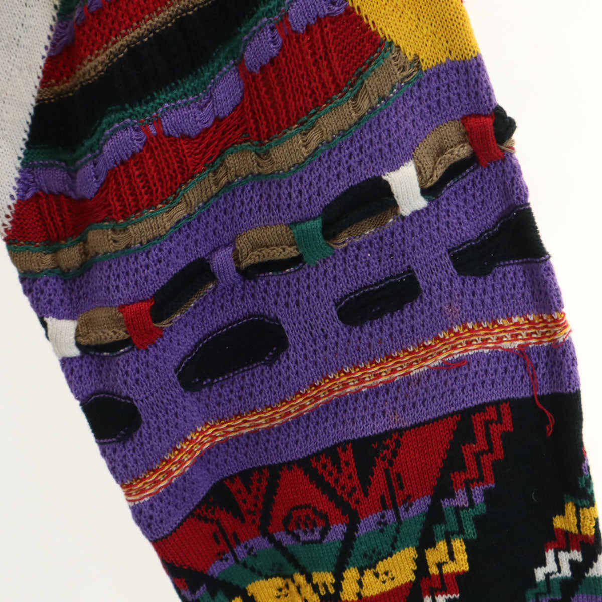 COOGI クージー 90s オーストラリア製 オールド 長袖 3D ニットカーディガン M マルチ メンズ