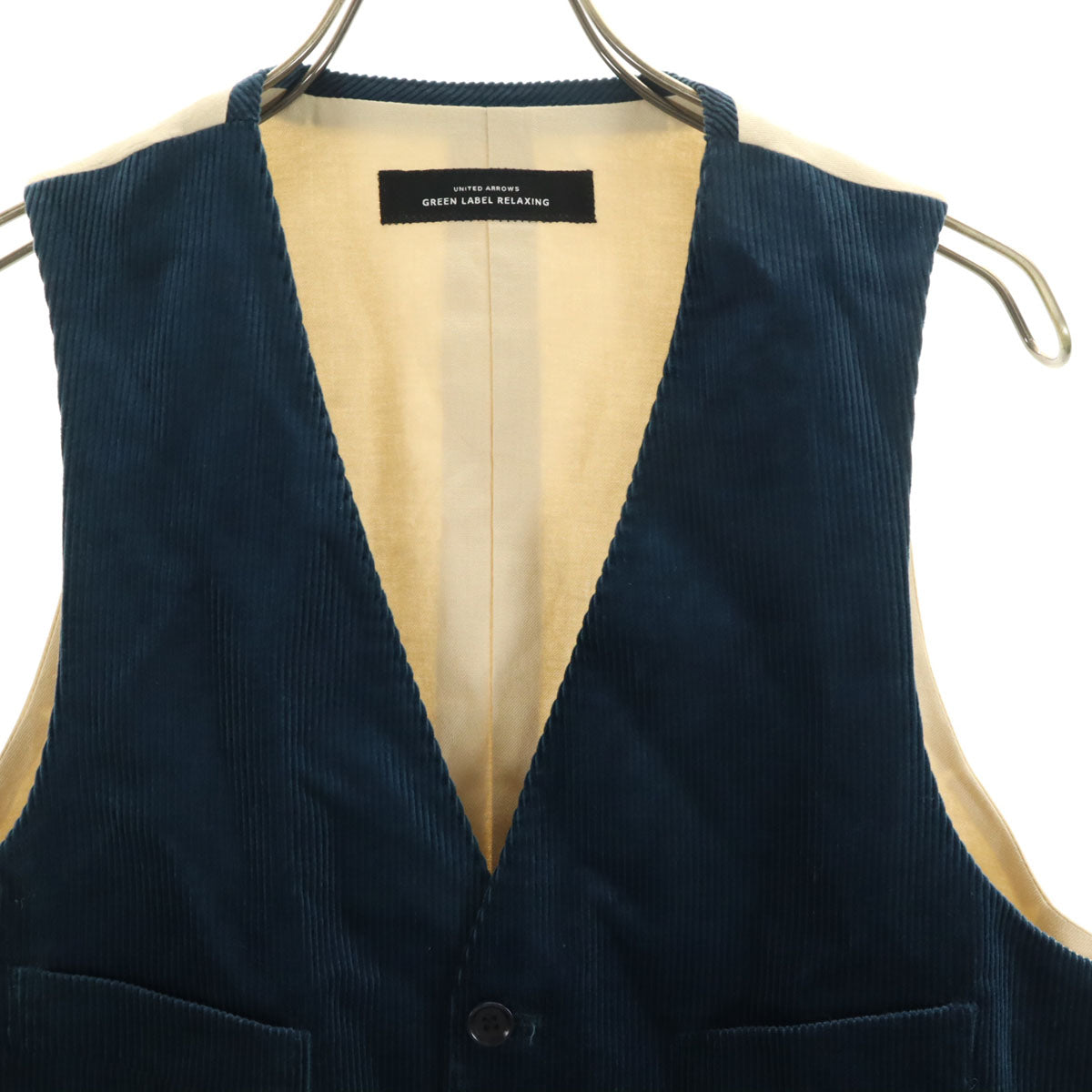 UNITED ARROWS GREEN LABEL RELAXING ユナイテッドアローズ グリーンレーベルリラクシング コーデュロイジャケット 上下 セットアップ 44 ネイビー メンズ