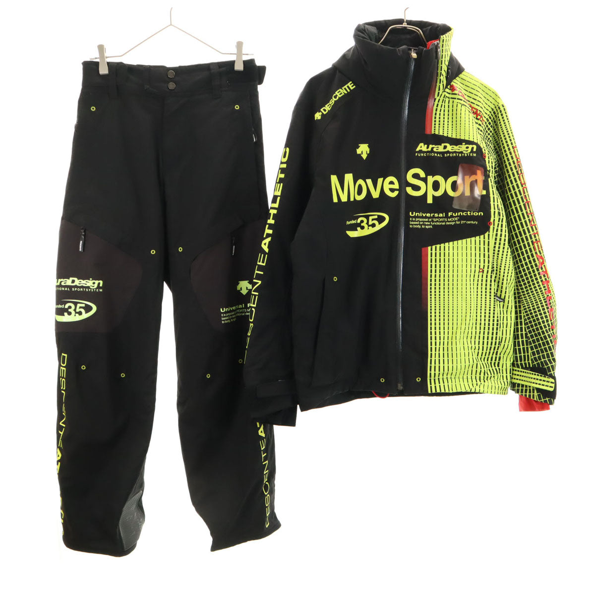 DESCENTE デサント スキー ウェア 上下 セットアップ M ブラック メンズ