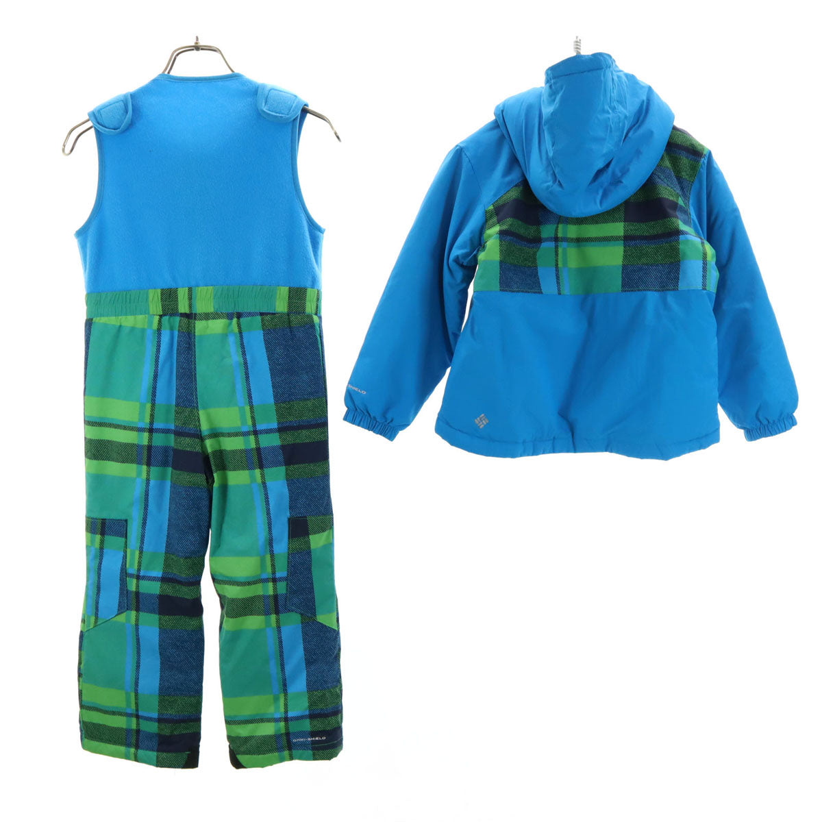 Columbia コロンビア スキー ウェア 上下 セットアップ XS ブルー系 アウトドア リバーシブル キッズ