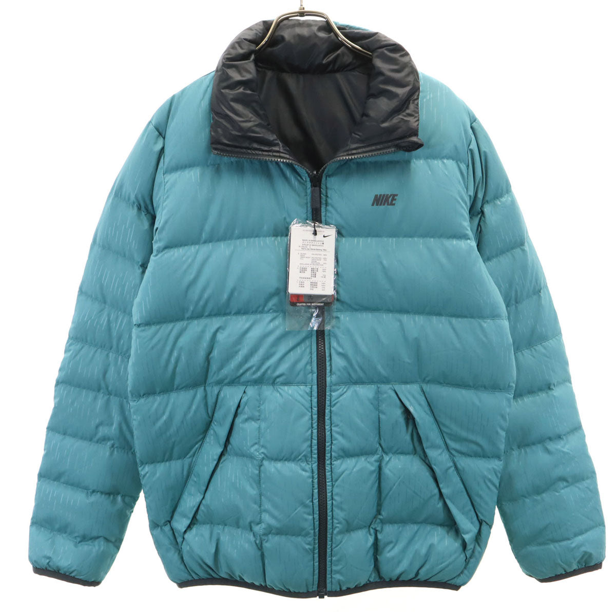 未使用 NIKE ナイキ リバーシブル ダウンジャケット S グリーングレー メンズ