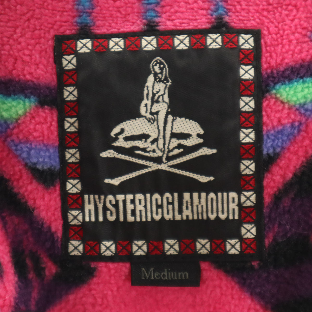 HYSTERIC GLAMOUR ヒステリックグラマー ナイロンジャケット M マゼンタ 裏フリース メンズ