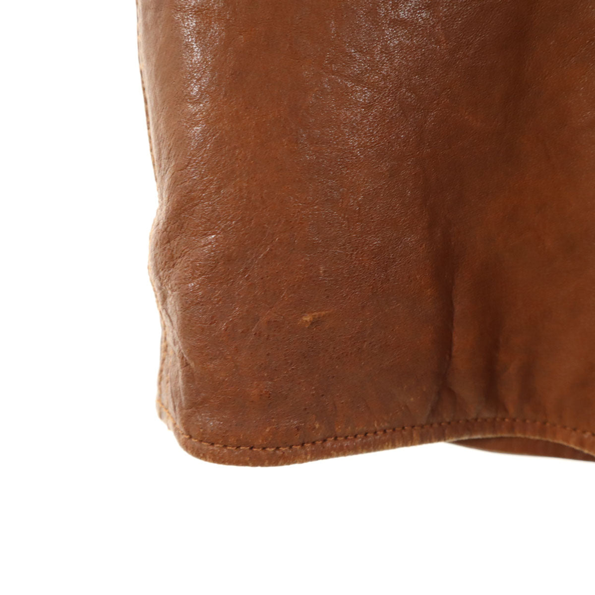 BURBERRY BLACK LABEL バーバリーブラックレーベル 羊革レザー シャツジャケット LL ブラウン 三陽商会 メンズ