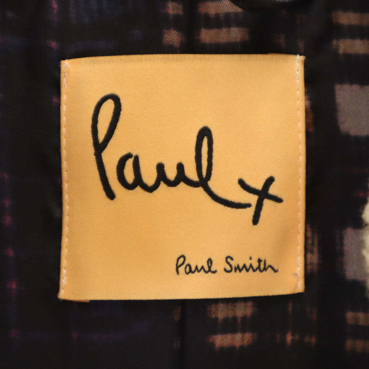 Paul+ Paul Smith ポールプラス ポールスミス ムートンカラー 羊革レザー ライダース ベスト 40 ブラック レディース