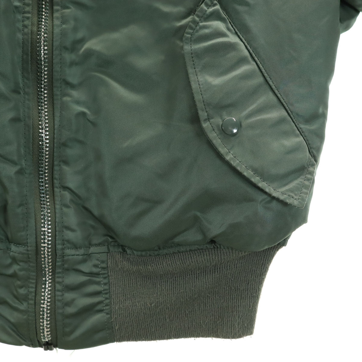 ALPHA INDUSTRIES INC アルファインダストリーズ USA製 MA-1 フライトジャケット L グリーン系 メンズ