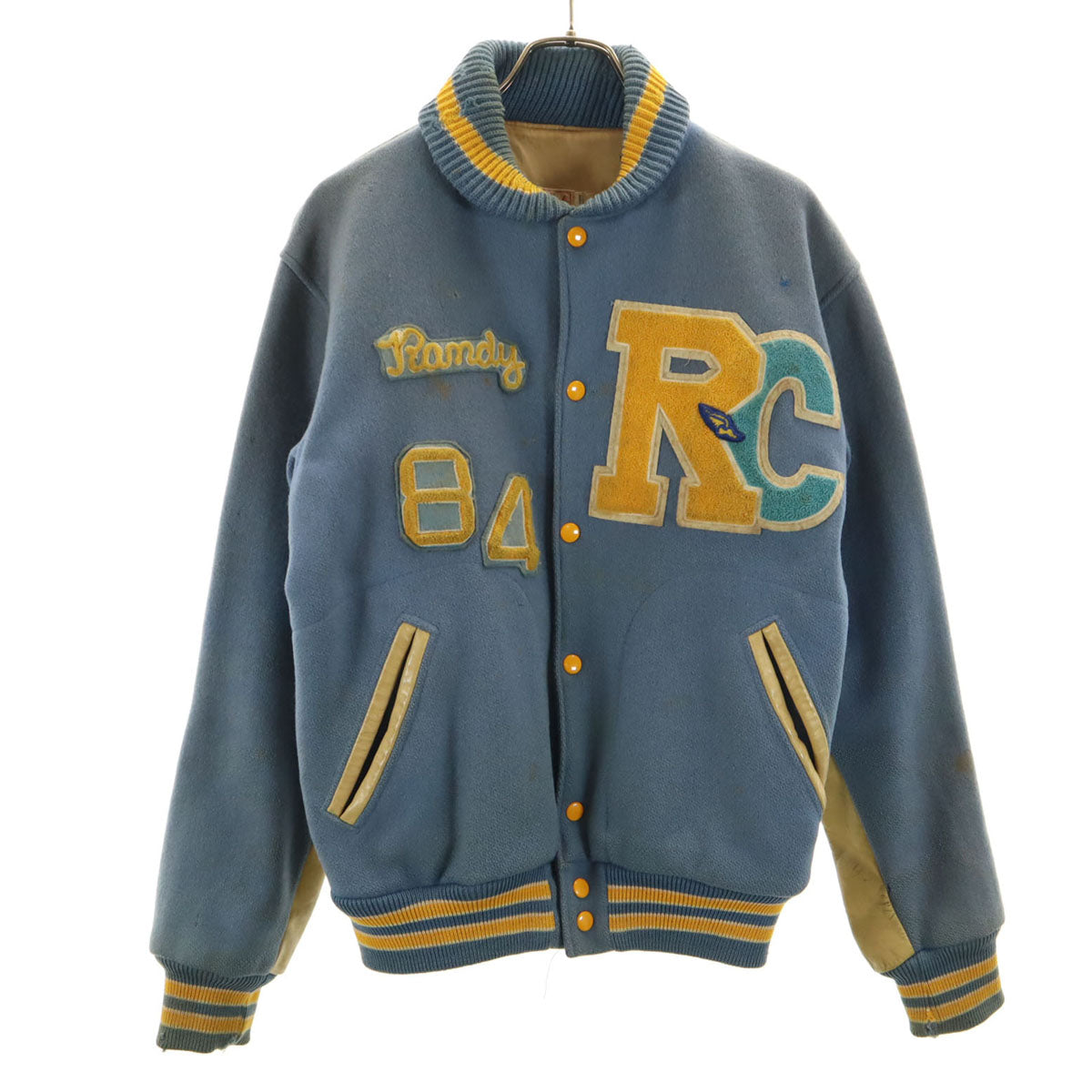 Kandel カンデル 70s 80s ヴィンテージ バーシティ ジャケット 38 ブルーグレー スタジャン メンズ