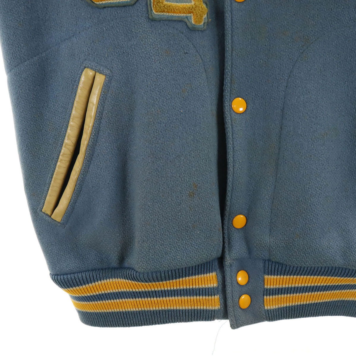 Kandel カンデル 70s 80s ヴィンテージ バーシティ ジャケット 38 ブルーグレー スタジャン メンズ