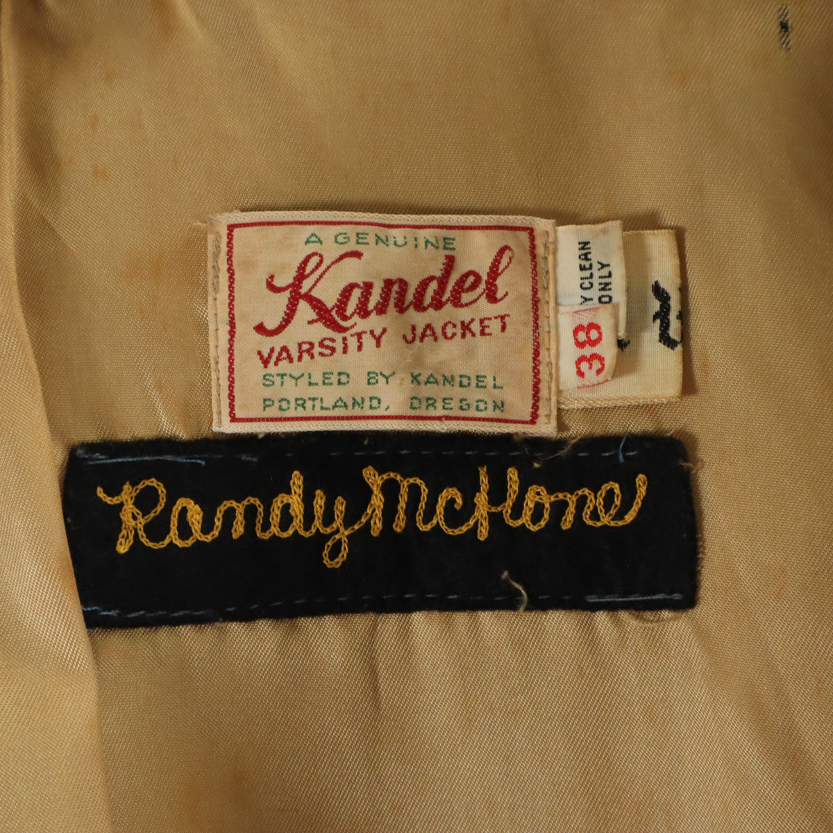 Kandel カンデル 70s 80s ヴィンテージ バーシティ ジャケット 38 ブルーグレー スタジャン メンズ