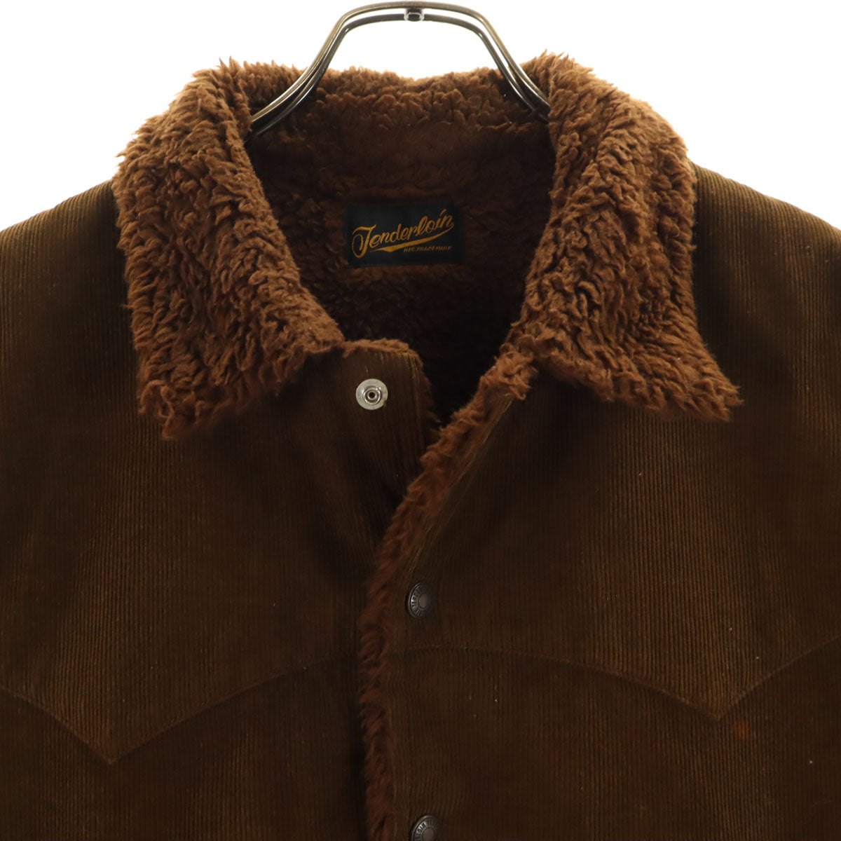 TENDERLOIN テンダーロイン 日本製 コーデュロイジャケット S ブラウン 裏ボア メンズ