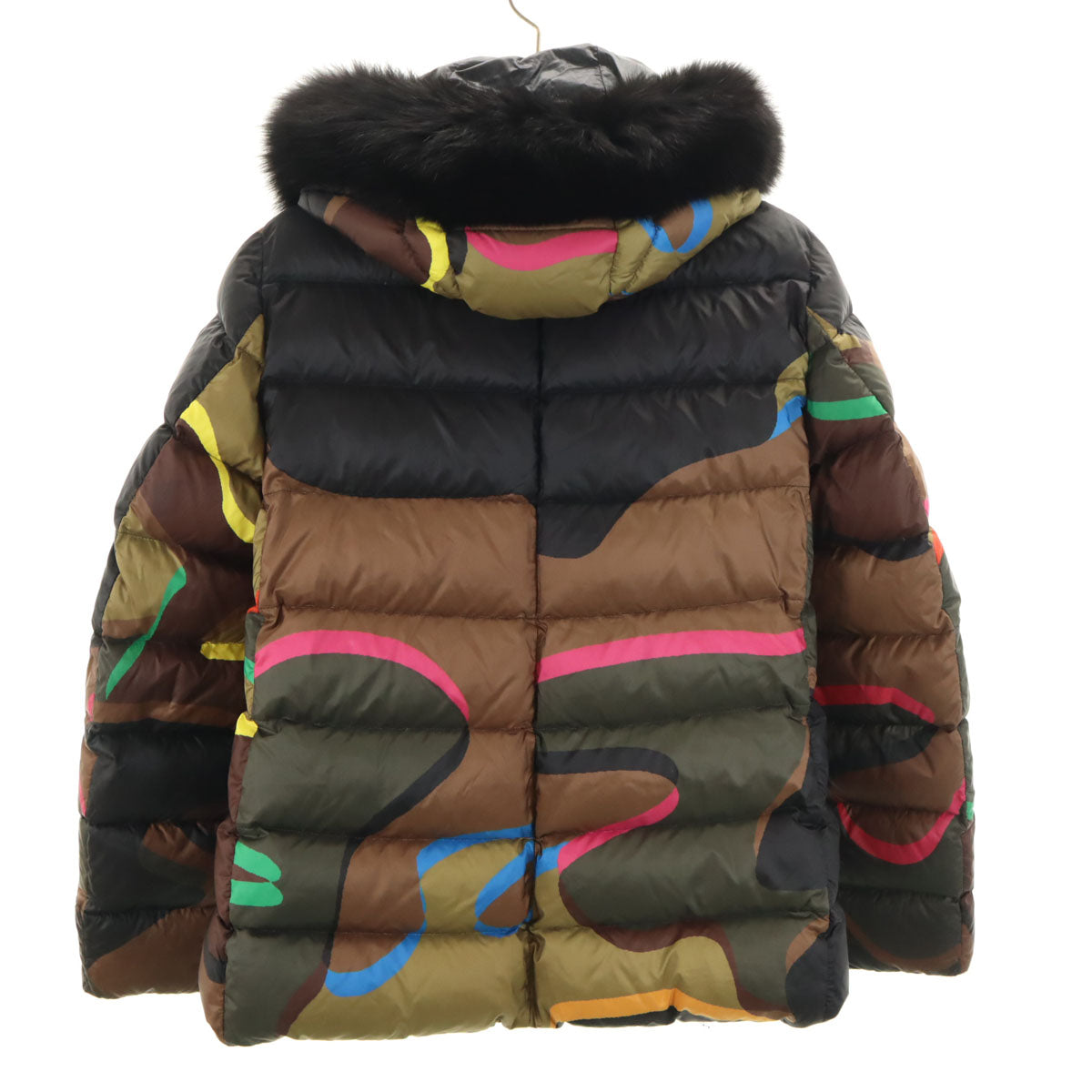 Herno ヘルノ 総柄 ダウンジャケット 42 ブラウン レディース