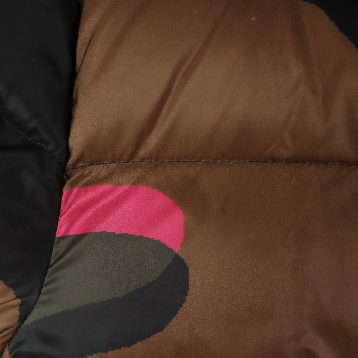 Herno ヘルノ 総柄 ダウンジャケット 42 ブラウン レディース