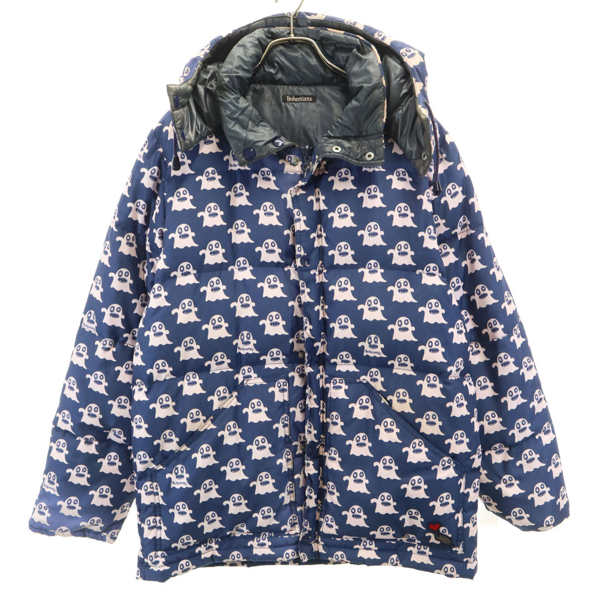 BOHEMIANS ボヘミアンズ 総柄 リバーシブル 中綿ジャケット 2 ネイビー メンズ