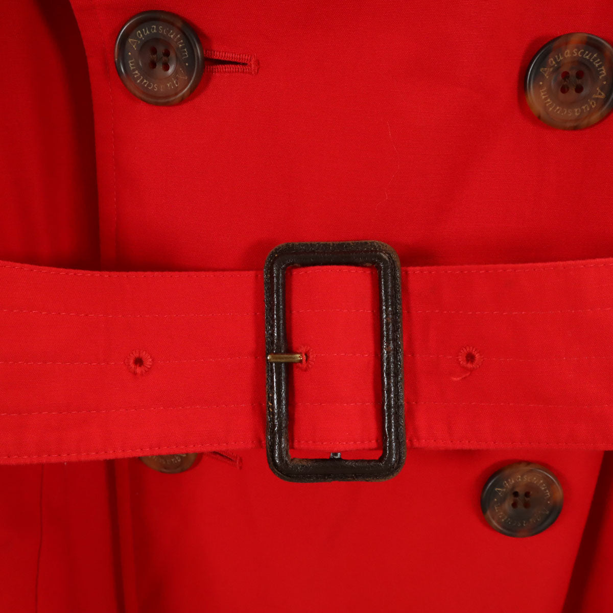 JUNYA WATANABE COMME des GARCONS ジュンヤワタナベコムデギャルソン 2004年 Aquascutum アクアスキュータム コラボ イギリス製 トレンチコート 34 レッド レディース