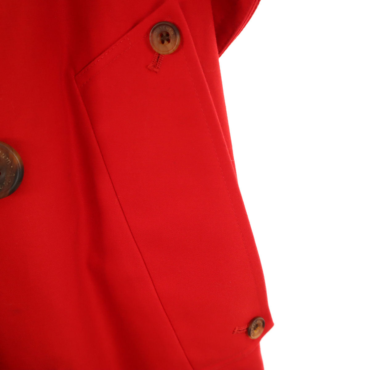 JUNYA WATANABE COMME des GARCONS ジュンヤワタナベコムデギャルソン 2004年 Aquascutum アクアスキュータム コラボ イギリス製 トレンチコート 34 レッド レディース