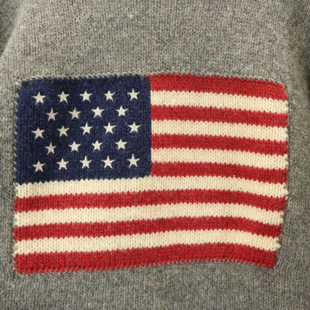 Polo by Ralph Lauren ポロバイラルフローレン 星条旗 長袖 セーター M グレー ニット メンズ