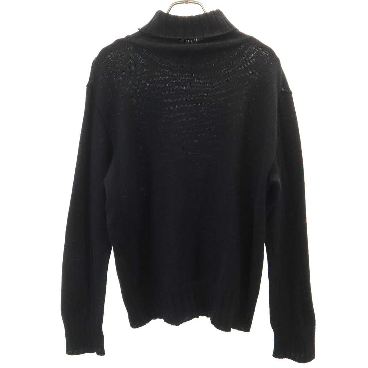LANVIN en Bleu ランバンオンブルー 日本製 長袖 タートルネック セーター 48 ブラック ニット メンズ