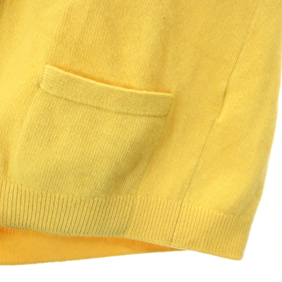 agnes b. アニエスベー スコットランド製 長袖 ニットカーディガン 40 イエロー レディース