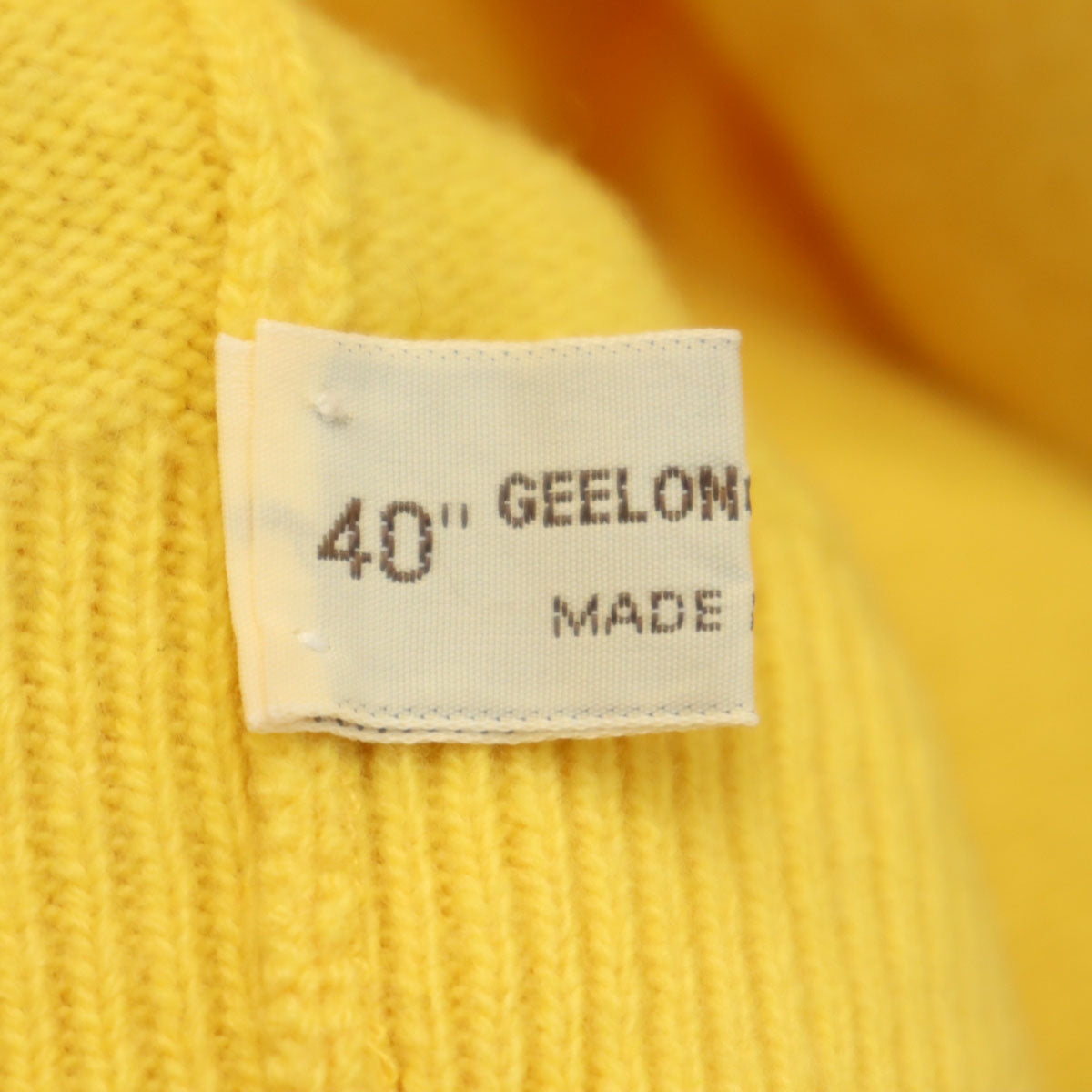 agnes b. アニエスベー スコットランド製 長袖 ニットカーディガン 40 イエロー レディース