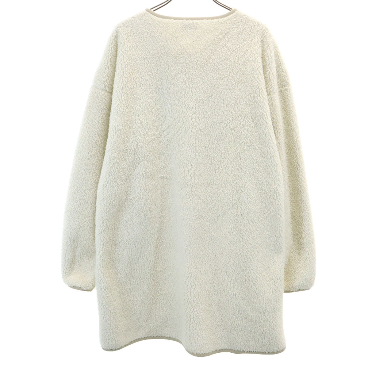 美品 Columbia コロンビア フリース ロングコート L オフホワイト レディース