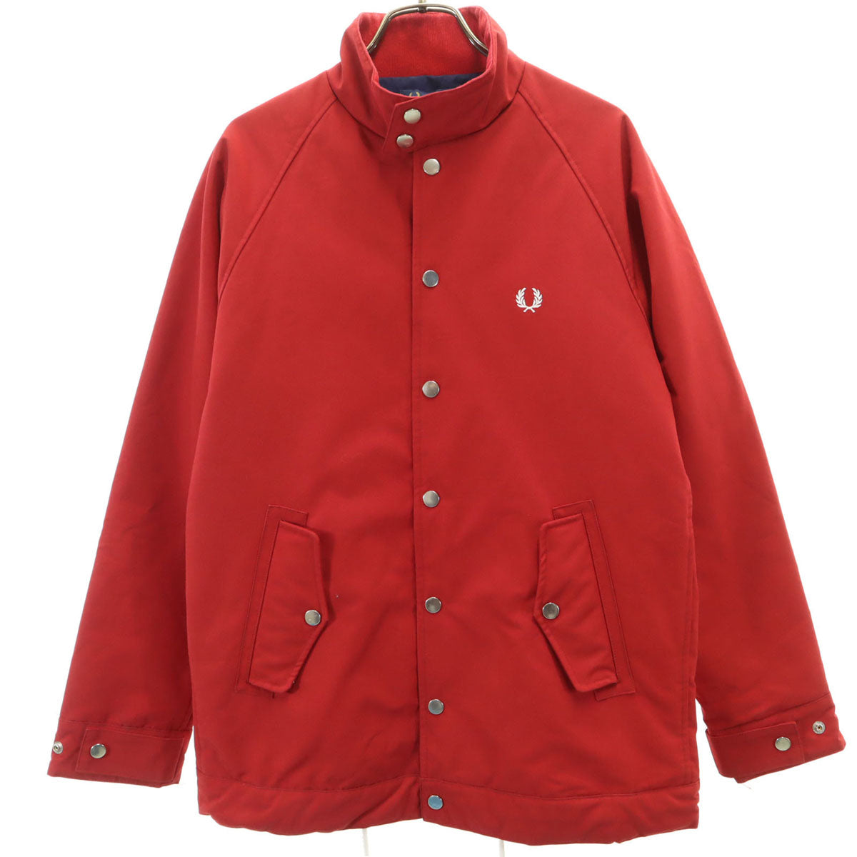 FRED PERRY フレッドペリー ハリントン 中綿ジャケット S レッド メンズ