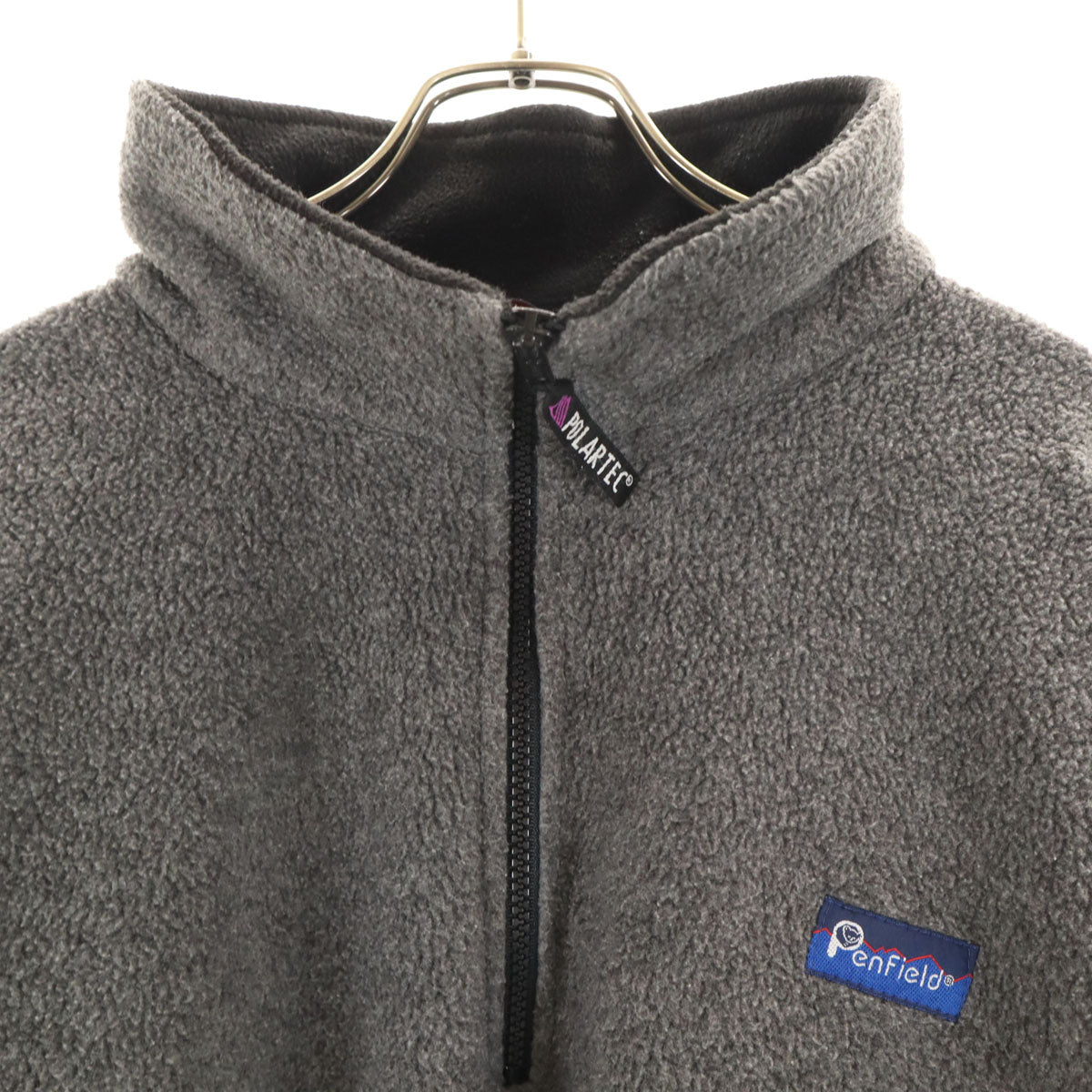 PEN FIELD ペンフィールド 90s USA製 オールド ハーフジップ フリースジャケット L グレー プルオーバー メンズ