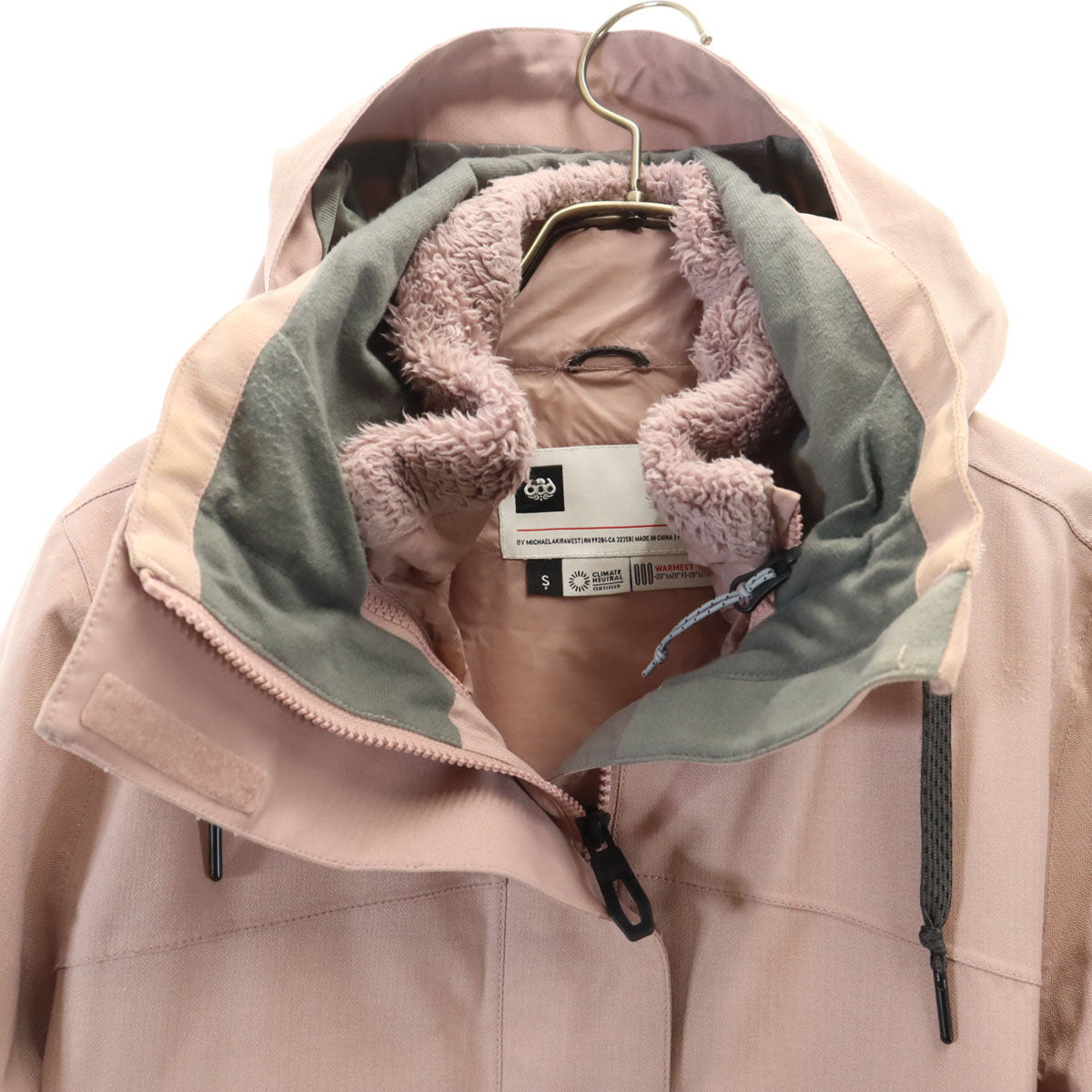 686 シックスエイトシックス スノーボード ウェア S ピンク系 SMARTY ライナー付き レディース