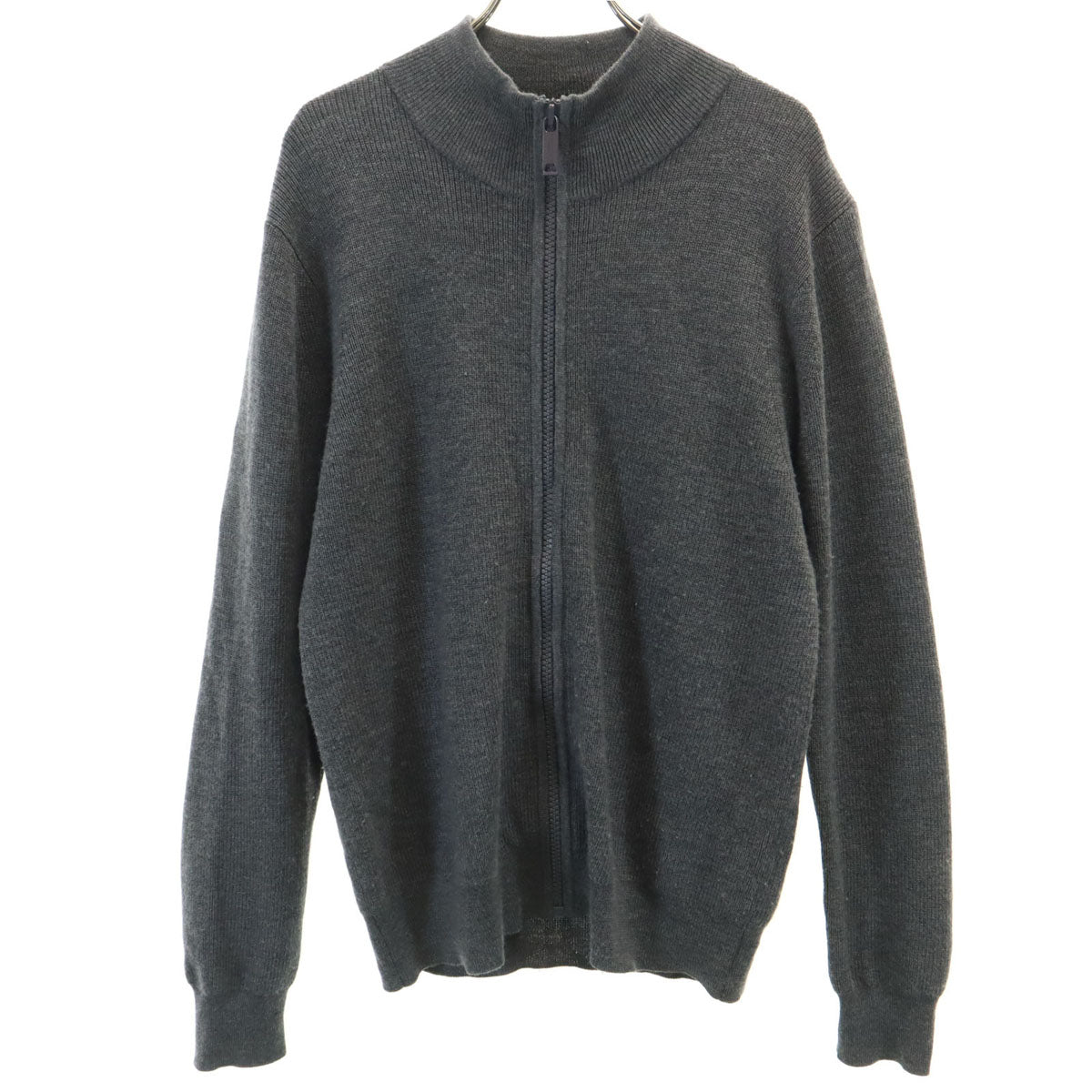 MACKINTOSH LONDON マッキントッシュロンドン ウール 長袖 フルジップ ニットカーディガン L グレー メンズ