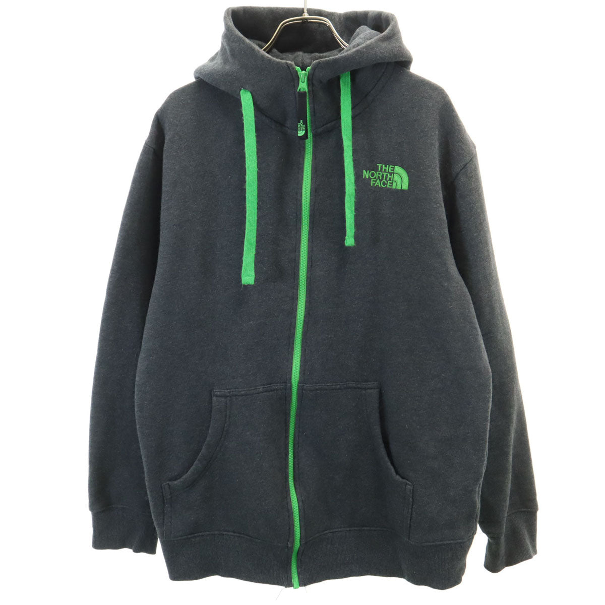 THE NORTH FACE ザノースフェイス 長袖 ジップパーカー L グレー アウトドア NT11530 メンズ