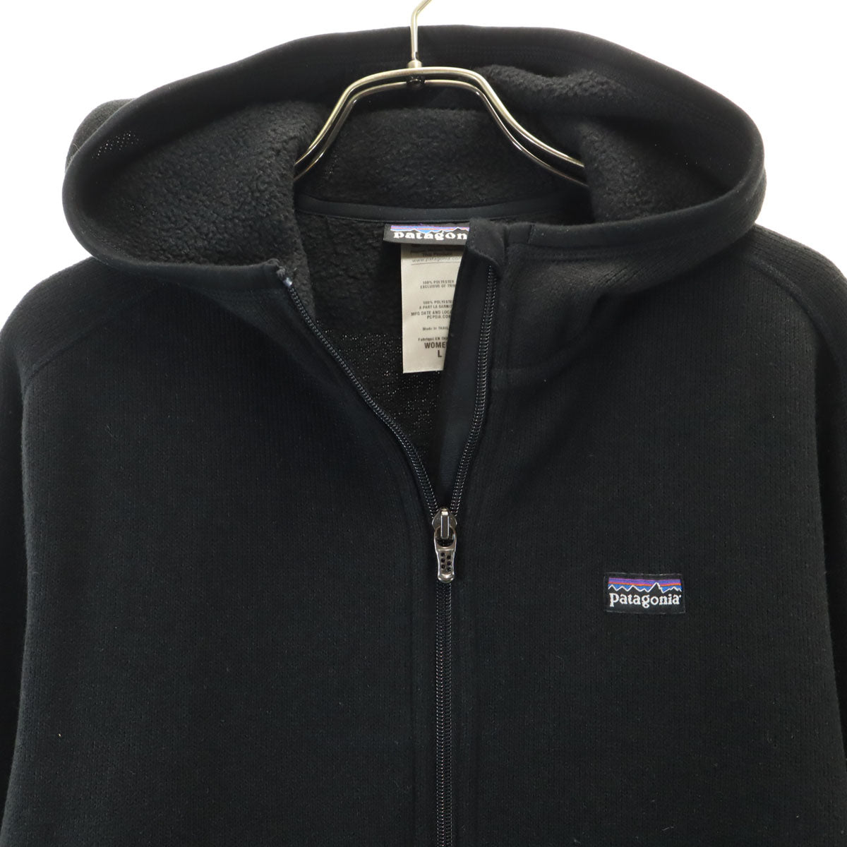 patagonia パタゴニア 長袖 ニット ジップパーカー L ブラック アウトドア 2553FA11 レディース