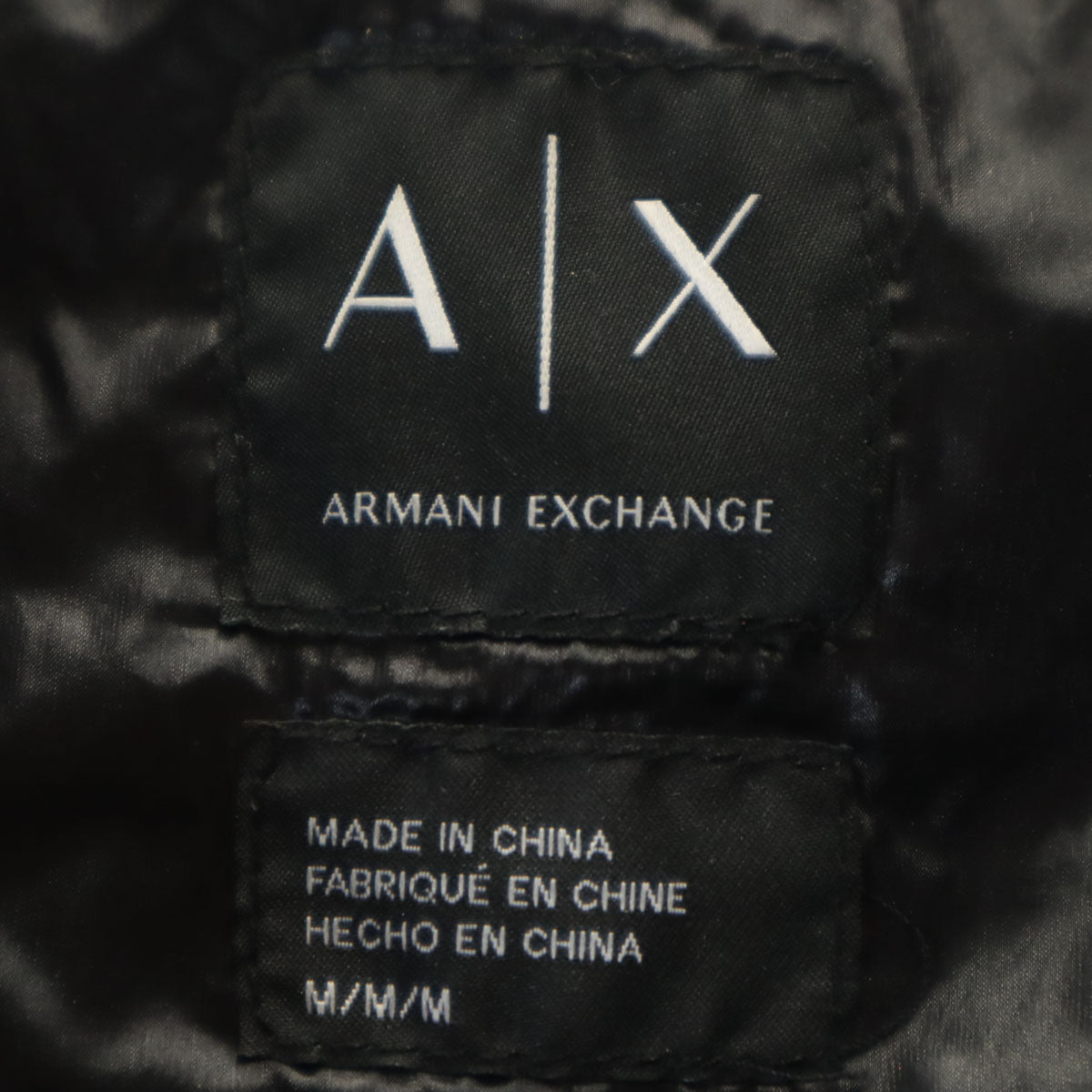 ARMANI EXCHANGE アルマーニエクスチェンジ 中綿ベスト M ブラック レディース