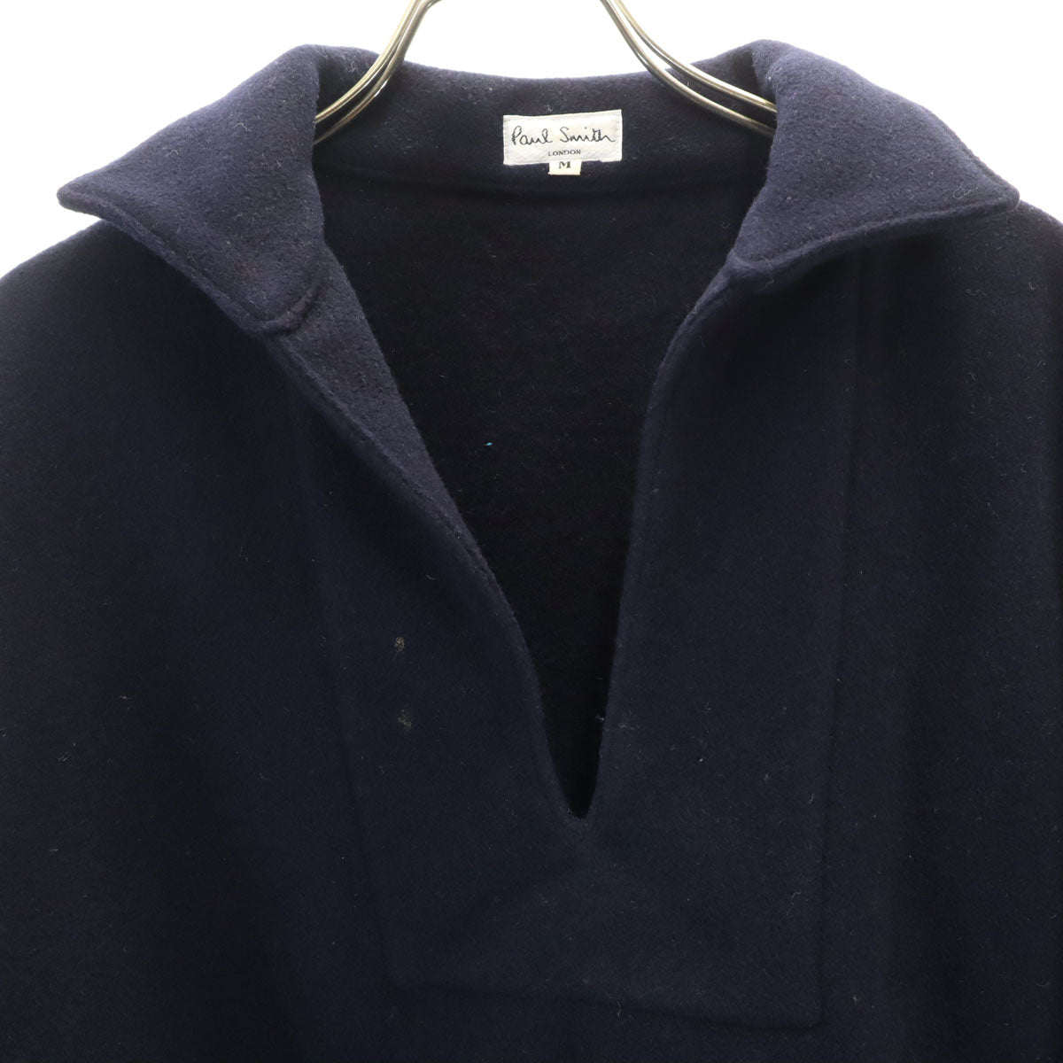 Paul Smith LONDON ポールスミスロンドン 長袖 Vネック ウールシャツ M ネイビー メンズ
