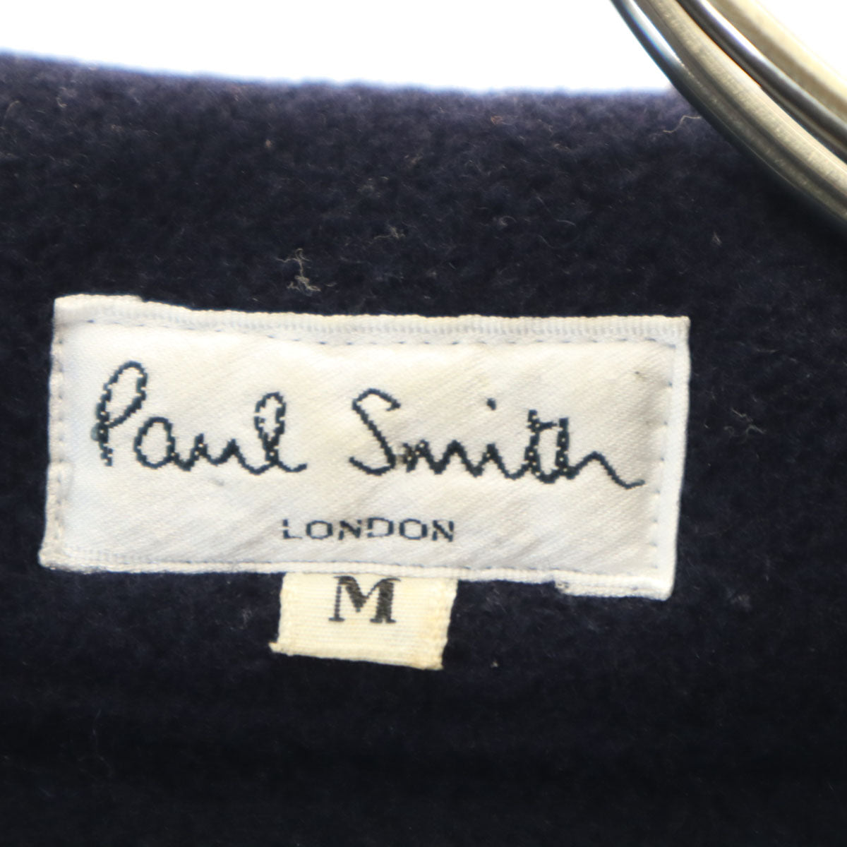 Paul Smith LONDON ポールスミスロンドン 長袖 Vネック ウールシャツ M ネイビー メンズ