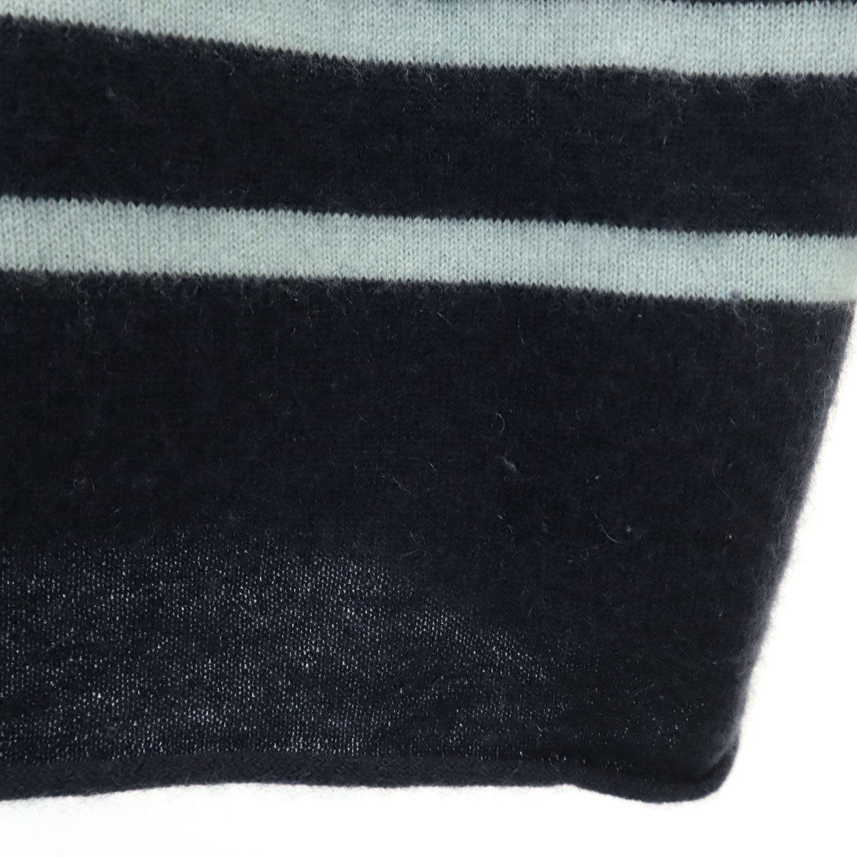 Lucien Pellat-Finet ルシアンペラフィネ カシミヤ100% 長袖 Vネック セーター S ネイビー メンズ