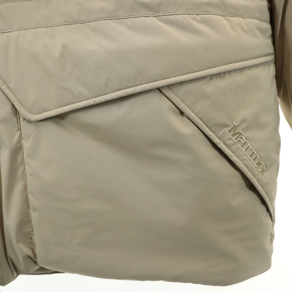 美品 MARMOT マーモット ダウンジャケット L グレージュ アウトドア メンズ