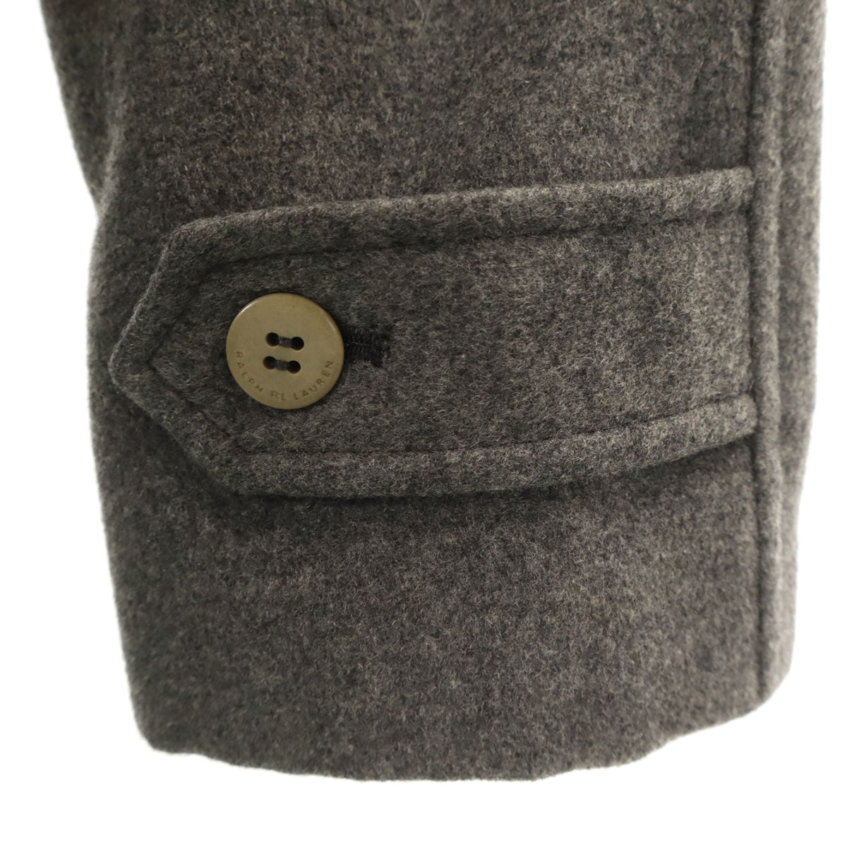 RALPH LAUREN ラルフローレン 日本製 カシミヤブレンド ステンカラーコート 7 グレー ハーフ丈 レディース