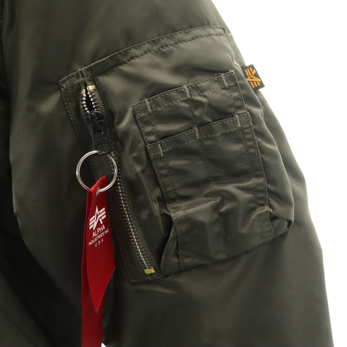 ALPHA INDUSTRIES INC アルファインダストリーズ MA-1 フライトジャケット XS カーキ メンズ