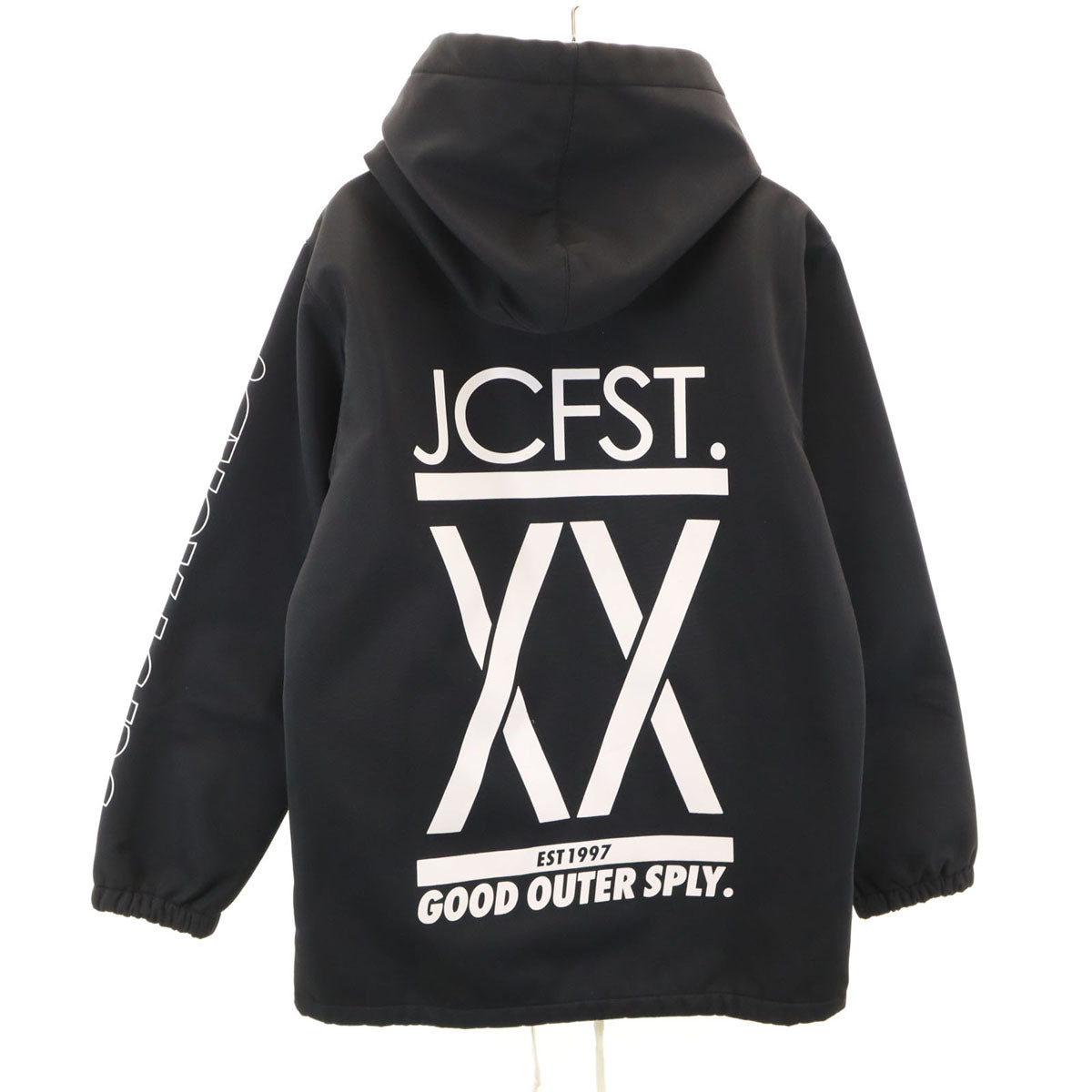 ジャックフロスト ワンスリー バックロゴ ボンディング フーデッド コーチジャケット S ブラック メンズ