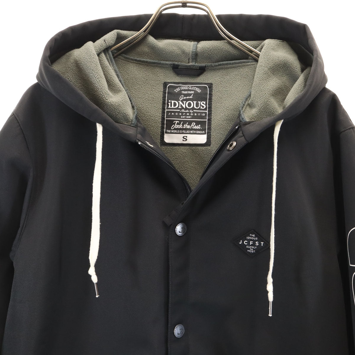 ジャックフロスト ワンスリー バックロゴ ボンディング フーデッド コーチジャケット S ブラック メンズ