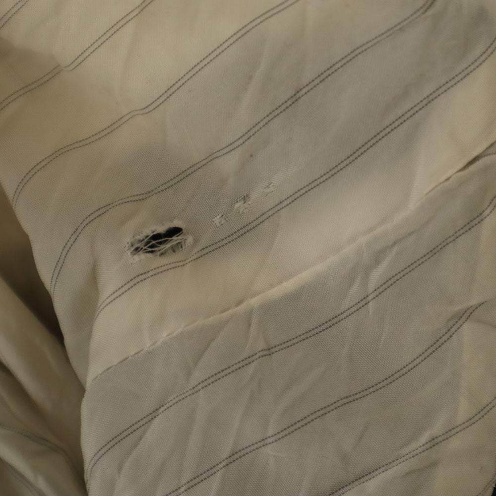 ランバン クラシック 90s オールド ストライプ ヘリンボーン柄 3ピース スーツ 上下 セットアップ 48 チャコールグレー メンズ