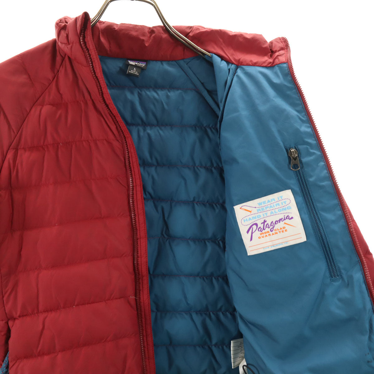 patagonia パタゴニア ダウンジャケット L 12 レッド 68625FA22 アウトドア ポケッタブル キッズ