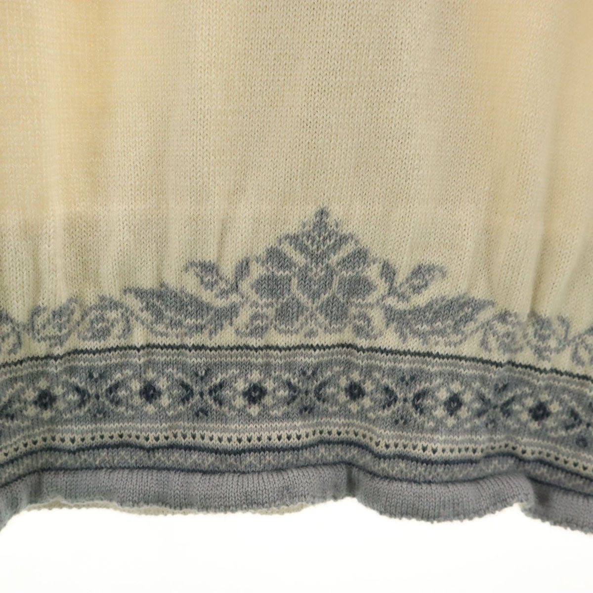DALE OF NORWAY 90s オールド ノルディック柄 長袖 ニットカーディガン S アイボリー系 レディース