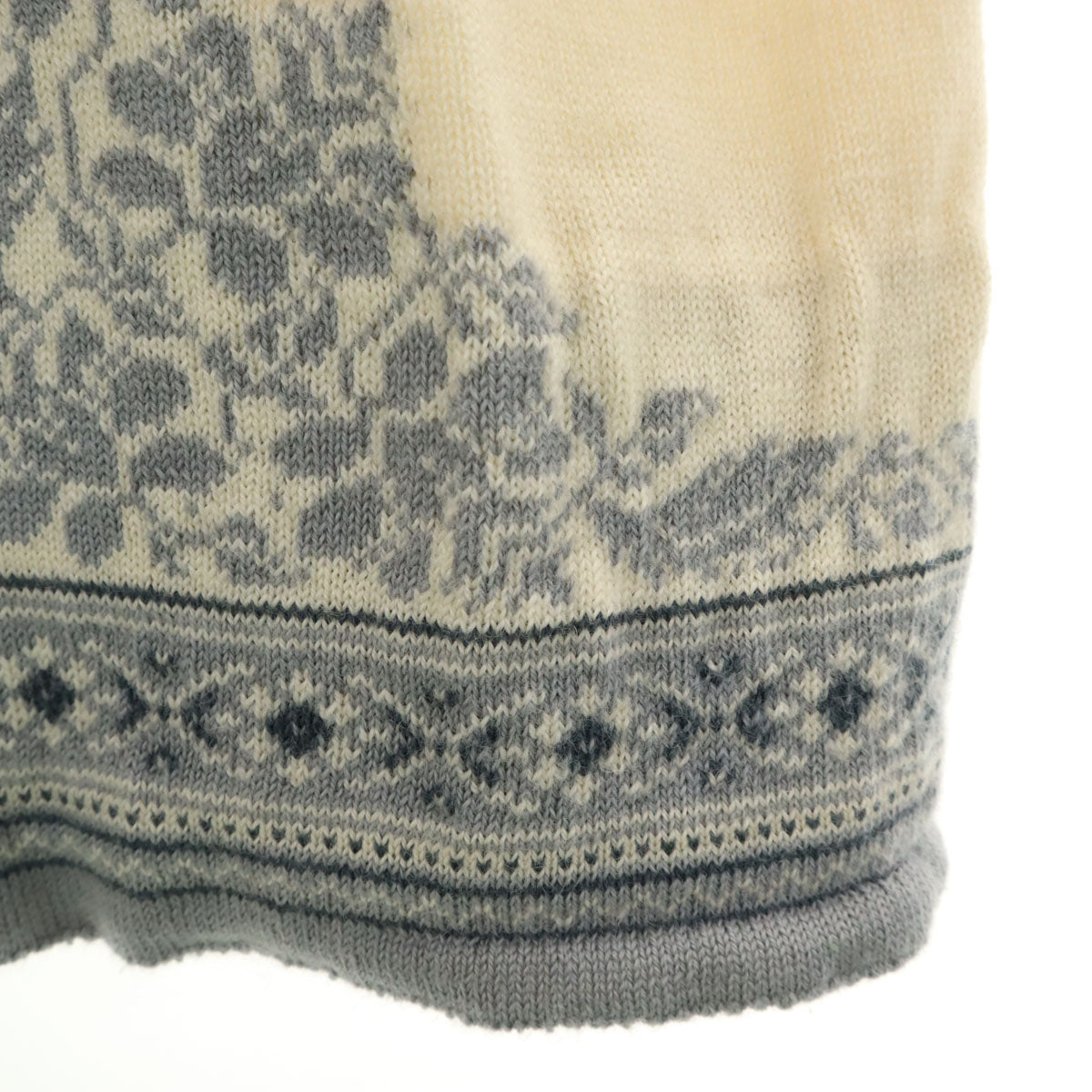 DALE OF NORWAY 90s オールド ノルディック柄 長袖 ニットカーディガン S アイボリー系 レディース