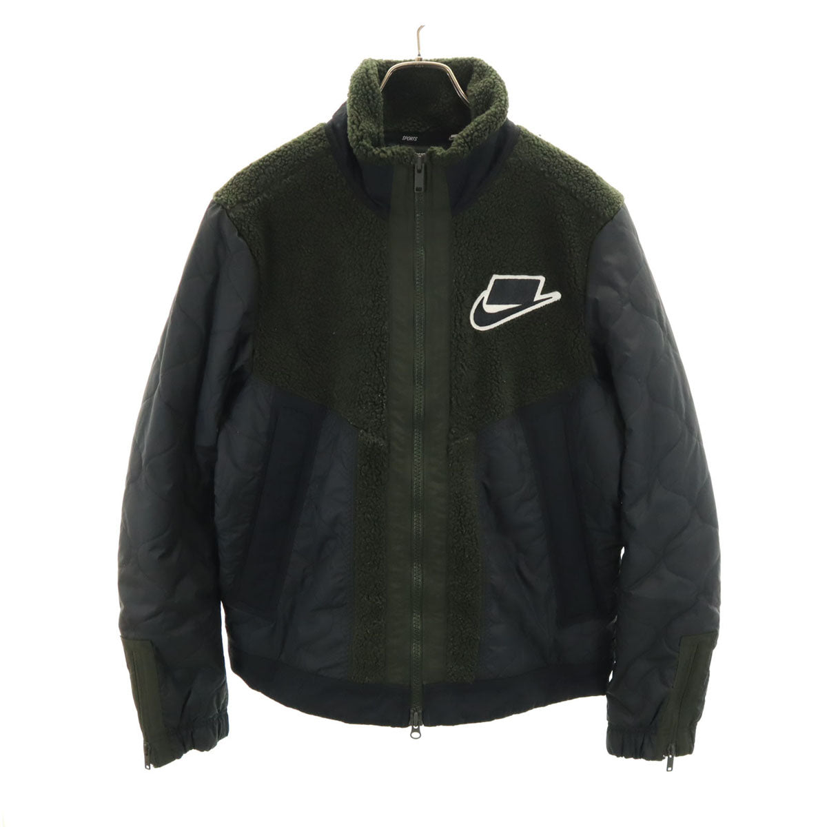 NIKE ナイキ ボア切替 キルティングジャケット S ブラック メンズ